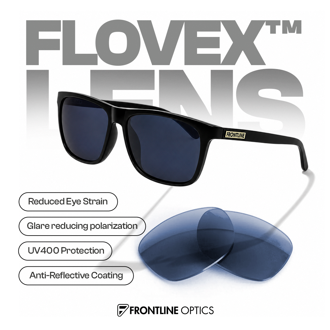 FLOVEX\u2122 lens technology on Frontline Optics sunglasses